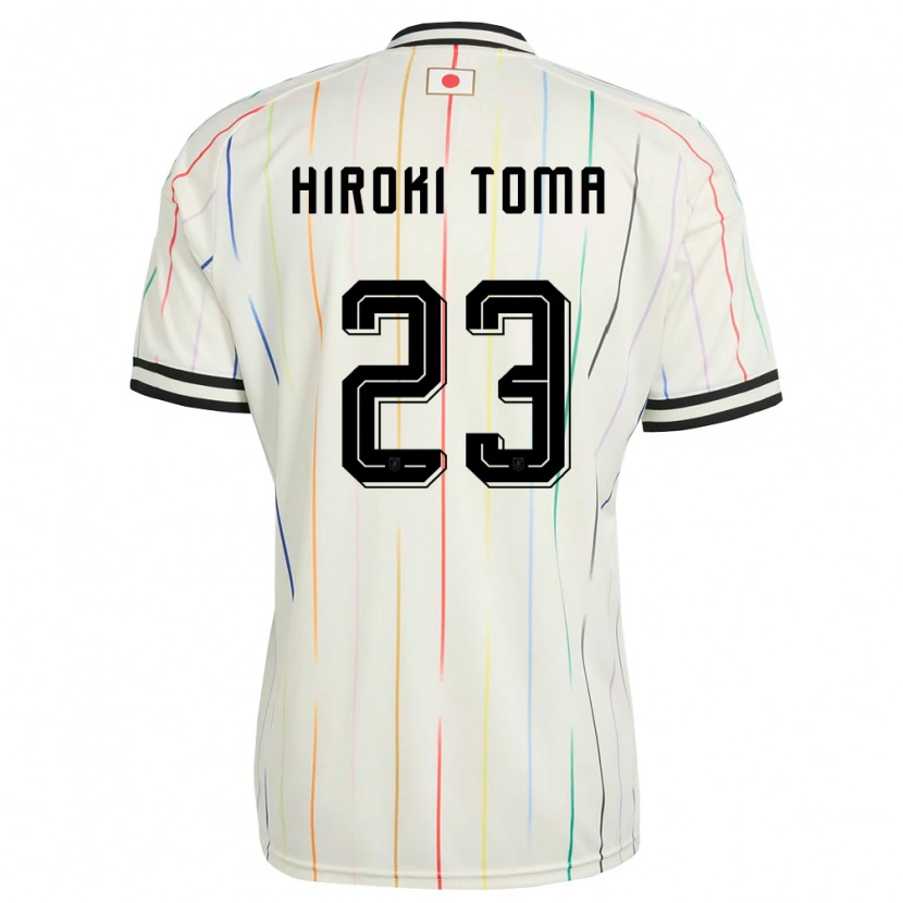 Danxen Mujer Camiseta Japón Otavio Hiroki Toma #23 Blanco Negro 2ª Equipación 26-28 La Camisa