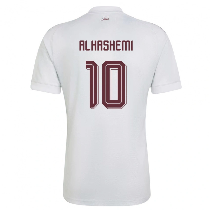 Danxen Mujer Camiseta Catar Suaad Alhashemi #10 Blanco Borgoña 2ª Equipación 26-28 La Camisa