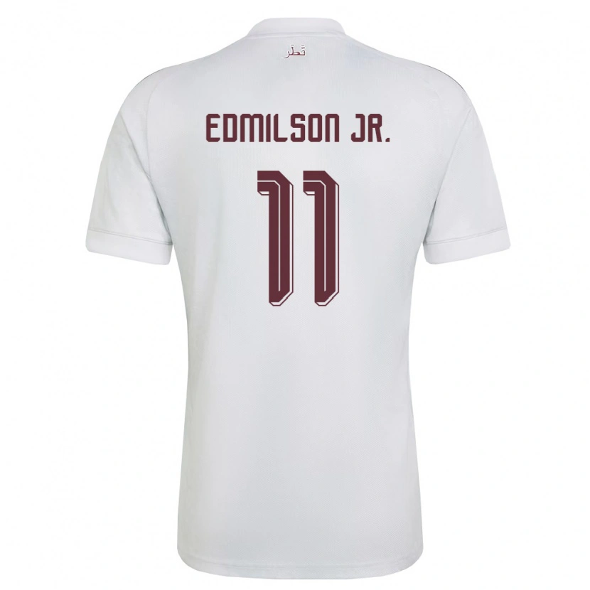 Danxen Mujer Camiseta Catar Edmílson Junior #11 Blanco Borgoña 2ª Equipación 26-28 La Camisa