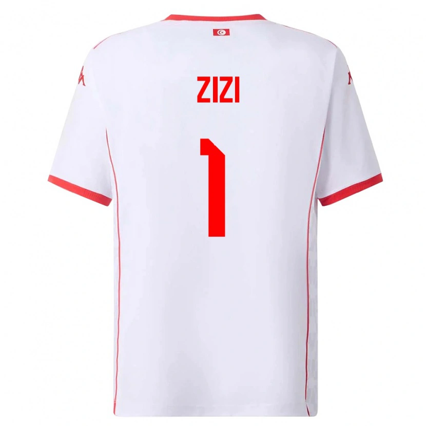 Danxen Mujer Camiseta Túnez Nesrine Zizi #1 Blanco Rojo 2ª Equipación 26-28 La Camisa