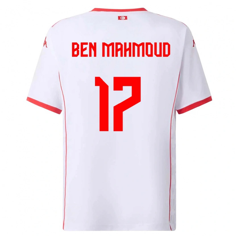 Danxen Mujer Camiseta Túnez Yessine Ben Mahmoud #17 Blanco Rojo 2ª Equipación 26-28 La Camisa