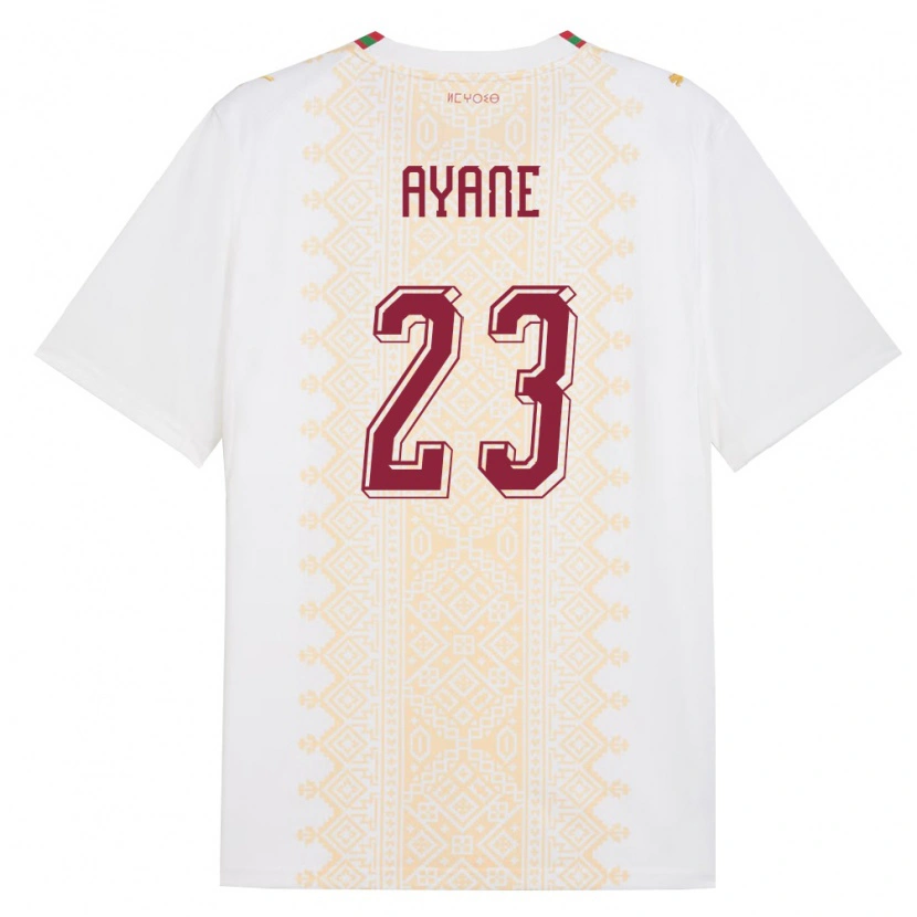 Danxen Mujer Camiseta Marruecos Rosella Ayane #23 Blanco Oro Rojo 2ª Equipación 26-28 La Camisa