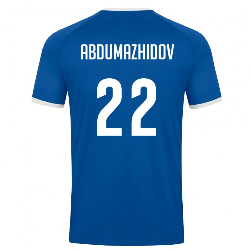 Danxen Niño Camiseta Uzbekistán Mukhammadrasul Abdumazhidov #22 Azul Real Blanco 1ª Equipación 26-28 La Camisa