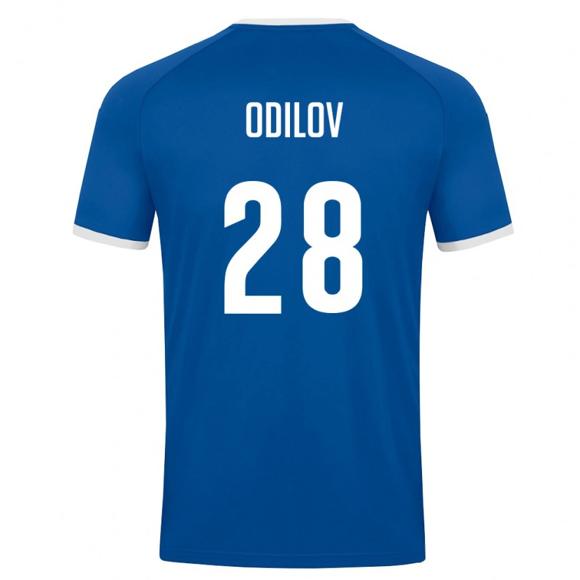 Danxen Niño Camiseta Uzbekistán Alisher Odilov #28 Azul Real Blanco 1ª Equipación 26-28 La Camisa