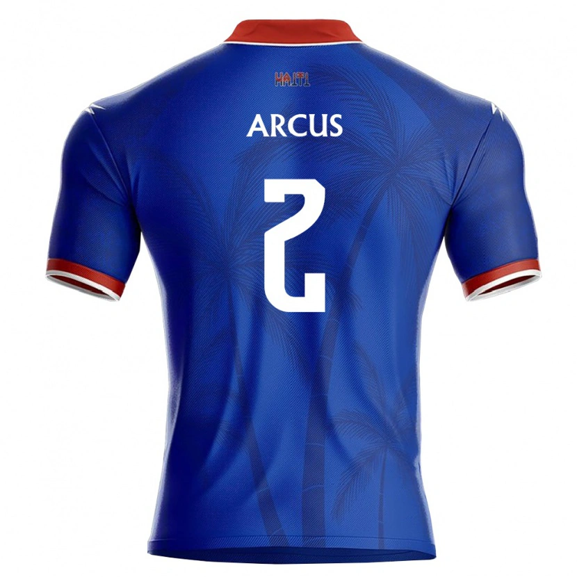 Danxen Niño Camiseta Haití Carlens Arcus #2 Azul Rojo Blanco 1ª Equipación 26-28 La Camisa