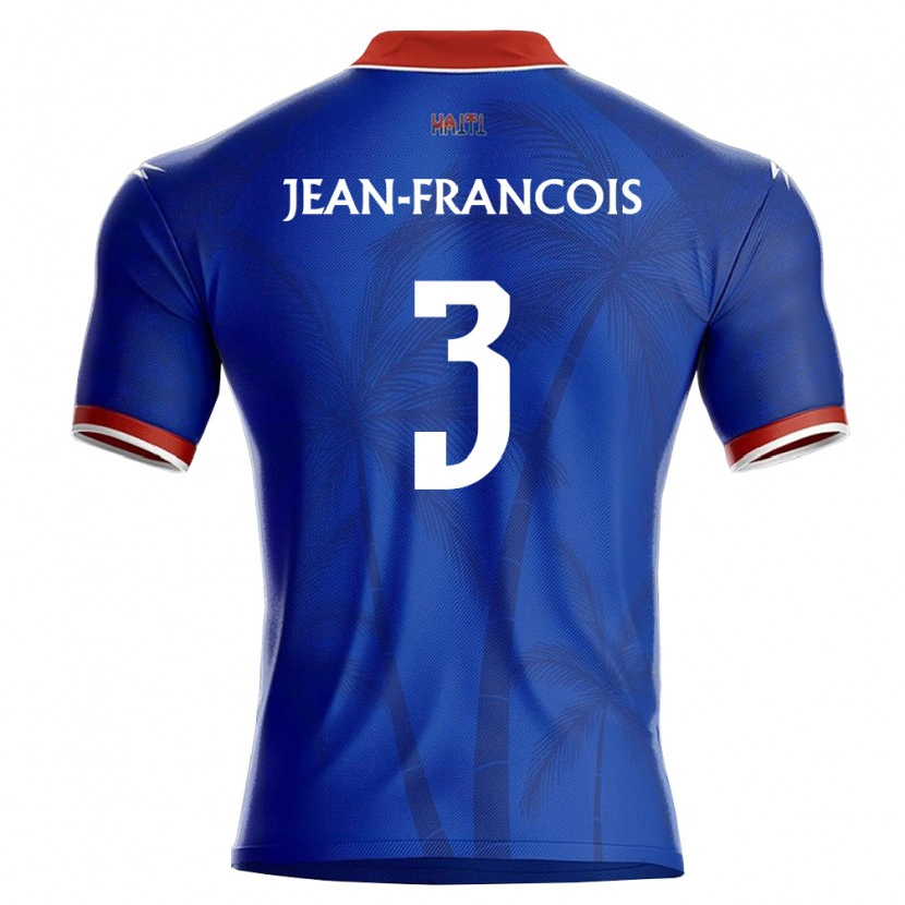 Danxen Niño Camiseta Haití Chris Jean-Francois #3 Azul Rojo Blanco 1ª Equipación 26-28 La Camisa