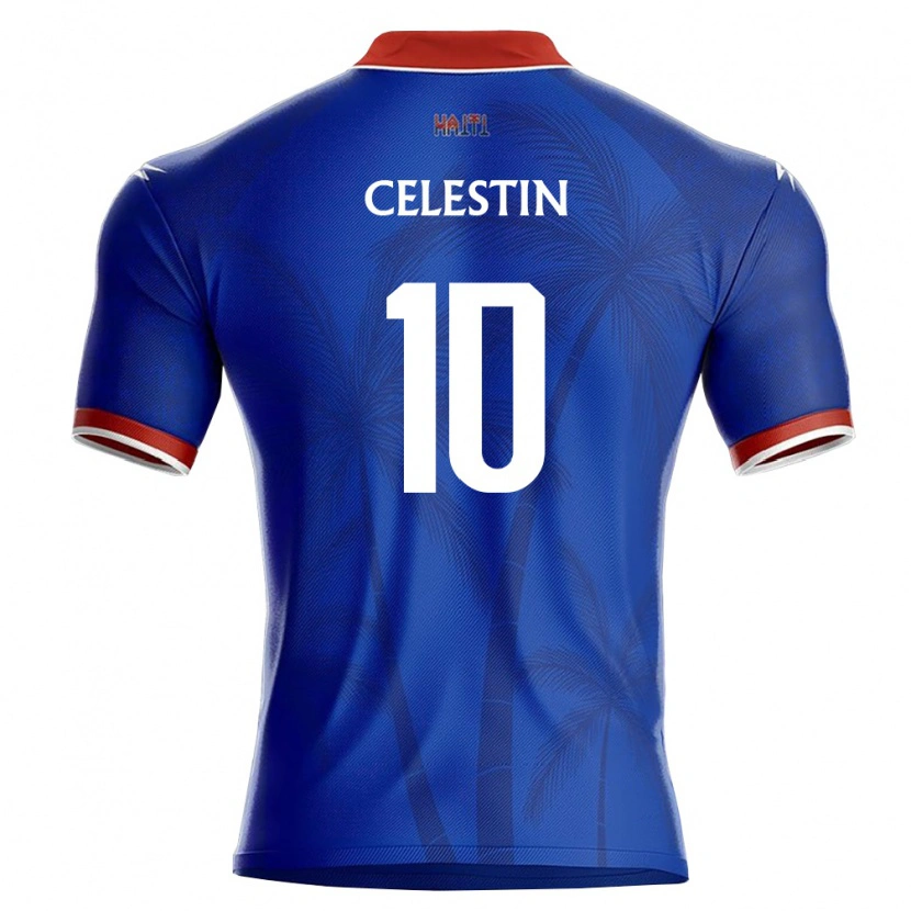 Danxen Niño Camiseta Haití Franco Celestin #10 Azul Rojo Blanco 1ª Equipación 26-28 La Camisa