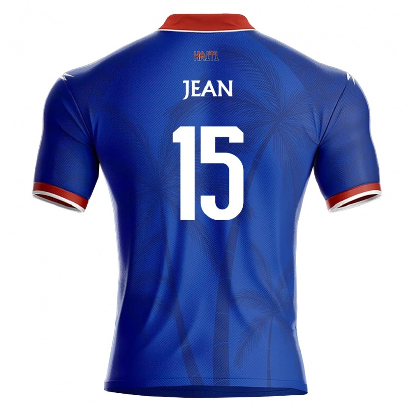 Danxen Niño Camiseta Haití Mikenlove Jean #15 Azul Rojo Blanco 1ª Equipación 26-28 La Camisa