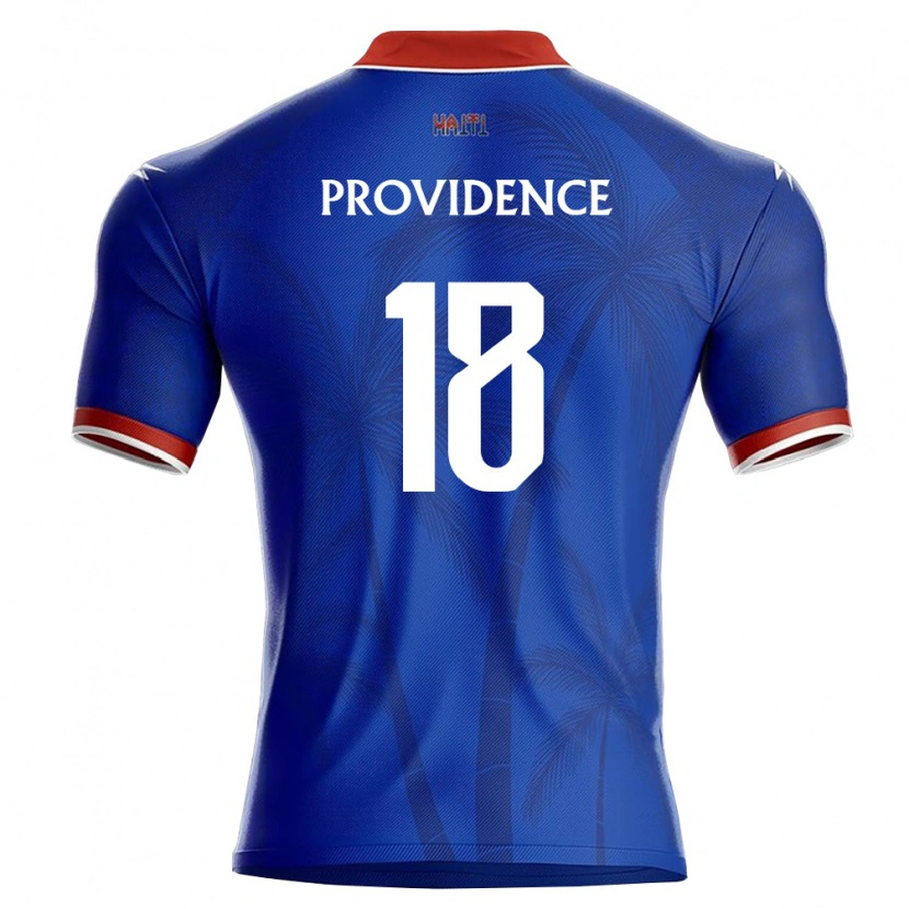 Danxen Niño Camiseta Haití Ruben Providence #18 Azul Rojo Blanco 1ª Equipación 26-28 La Camisa