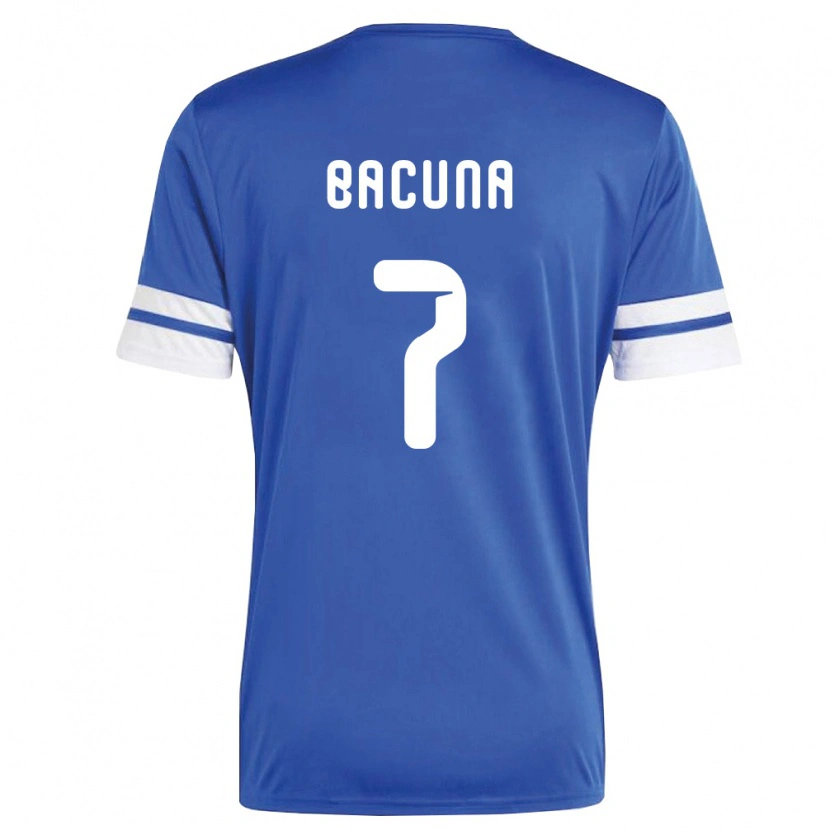 Danxen Niño Camiseta Curazao Juninho Bacuna #7 Marino Blanco 1ª Equipación 26-28 La Camisa