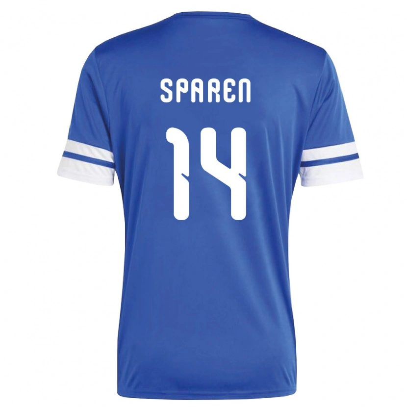 Danxen Niño Camiseta Curazao Eljan Sparen #14 Marino Blanco 1ª Equipación 26-28 La Camisa