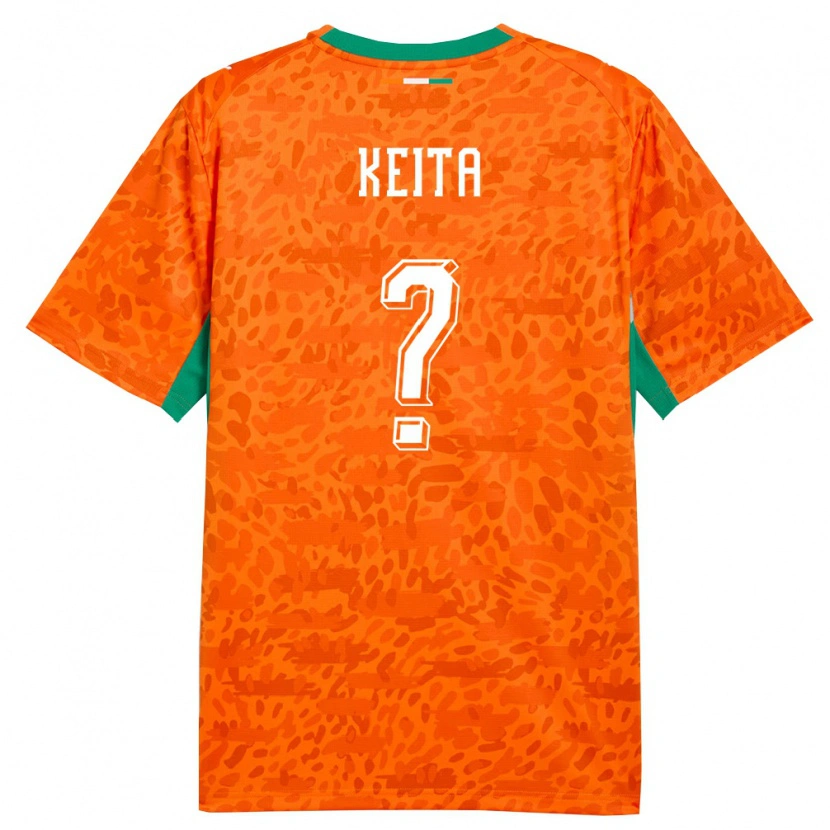Danxen Niño Camiseta Costa De Marfil Bala Keita #0 Naranja Verde Blanco 1ª Equipación 26-28 La Camisa