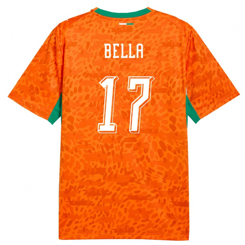 Danxen Niño Camiseta Costa De Marfil Bamalick Bella #17 Naranja Verde Blanco 1ª Equipación 26-28 La Camisa