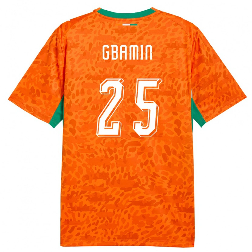 Danxen Niño Camiseta Costa De Marfil Jean-Philippe Gbamin #25 Naranja Verde Blanco 1ª Equipación 26-28 La Camisa