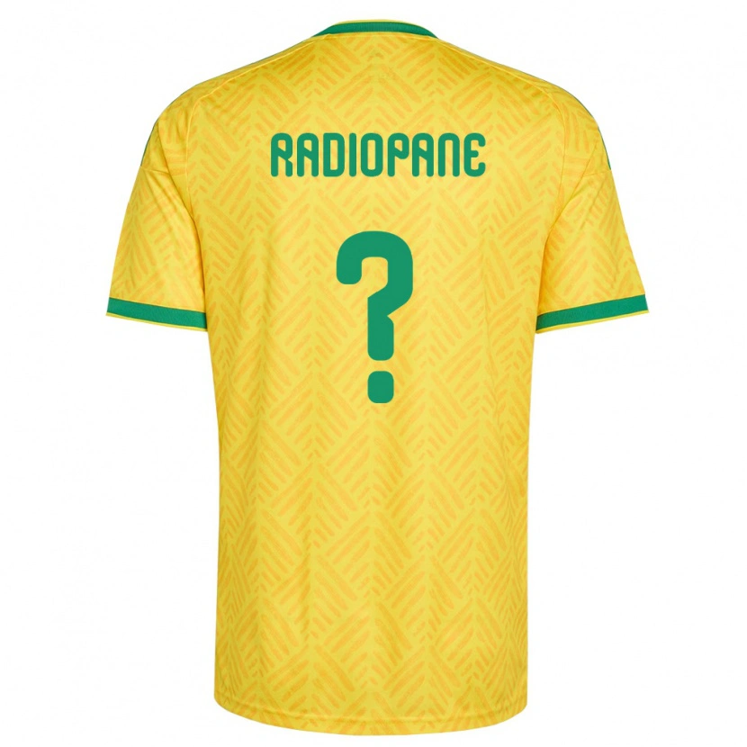 Danxen Niño Camiseta Sudáfrica Boitumelo Radiopane #0 Amarillo Verde 1ª Equipación 26-28 La Camisa