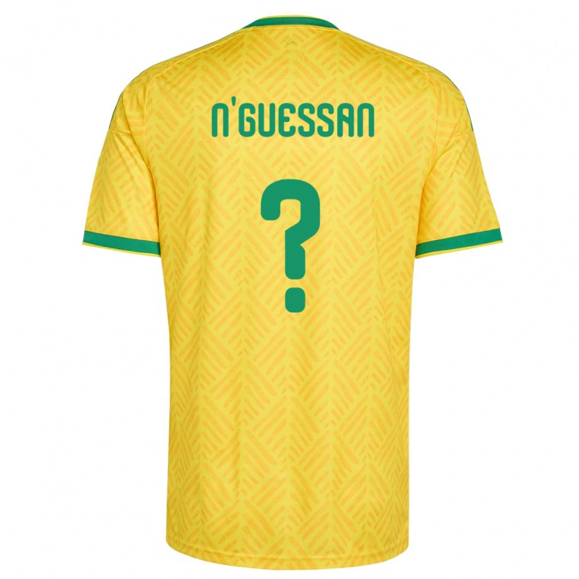 Danxen Niño Camiseta Sudáfrica Siyabonga N'guessan #0 Amarillo Verde 1ª Equipación 26-28 La Camisa