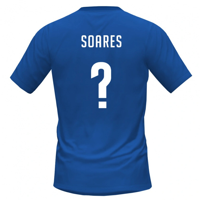 Danxen Niño Camiseta Cabo Verde Jorginho Soares #0 Azul Real Rojo 1ª Equipación 26-28 La Camisa