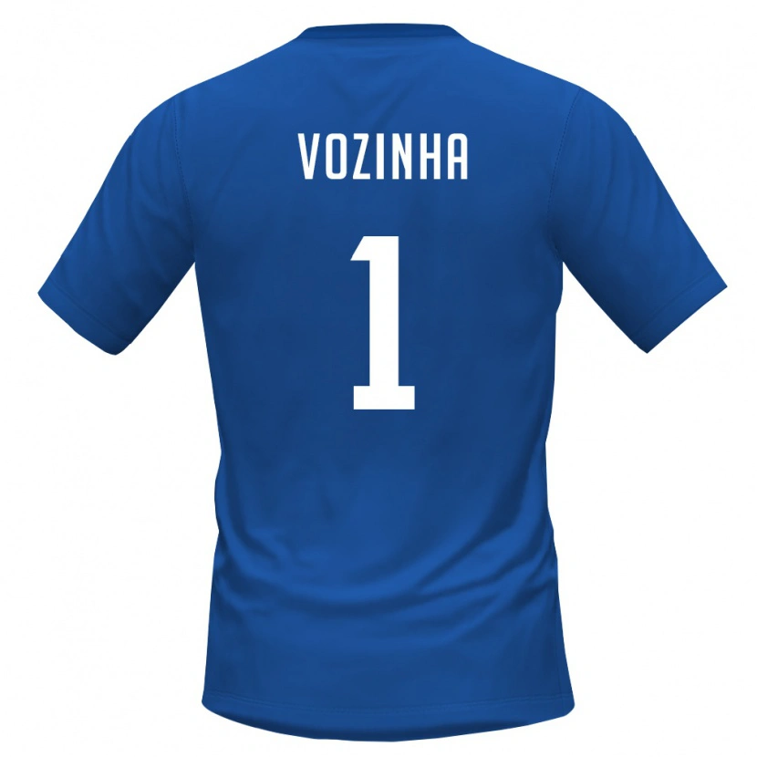 Danxen Niño Camiseta Cabo Verde Vozinha #1 Azul Real Rojo 1ª Equipación 26-28 La Camisa