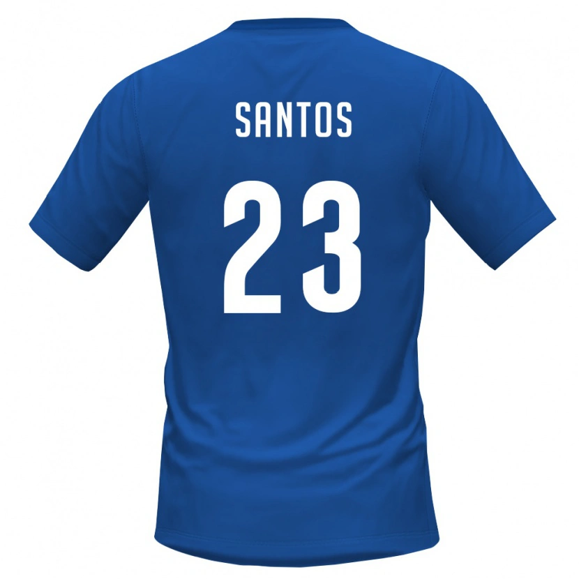 Danxen Niño Camiseta Cabo Verde Ricardo Santos #23 Azul Real Rojo 1ª Equipación 26-28 La Camisa