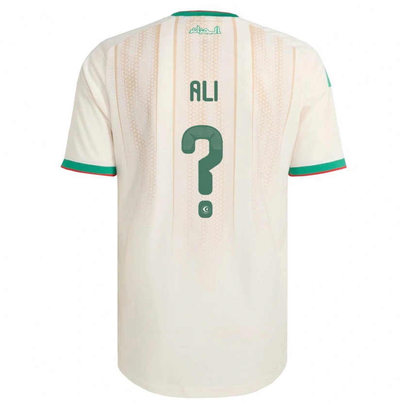 Danxen Niño Camiseta Argelia Kéfren Ali #0 Marfil Verde Rojo 1ª Equipación 26-28 La Camisa