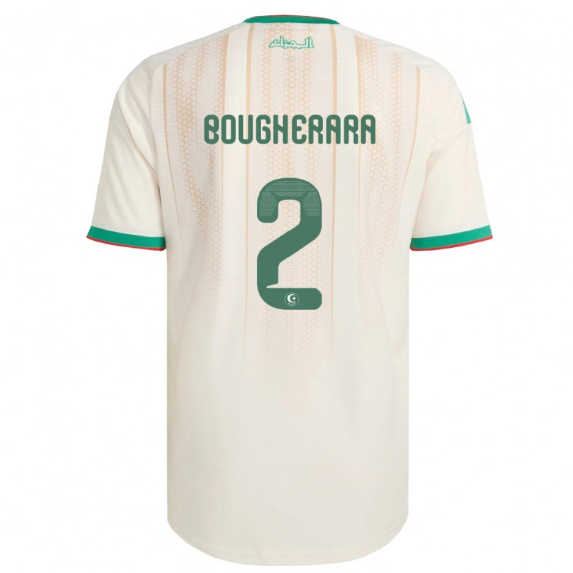 Danxen Niño Camiseta Argelia Abdelhafid Bougherara #2 Marfil Verde Rojo 1ª Equipación 26-28 La Camisa