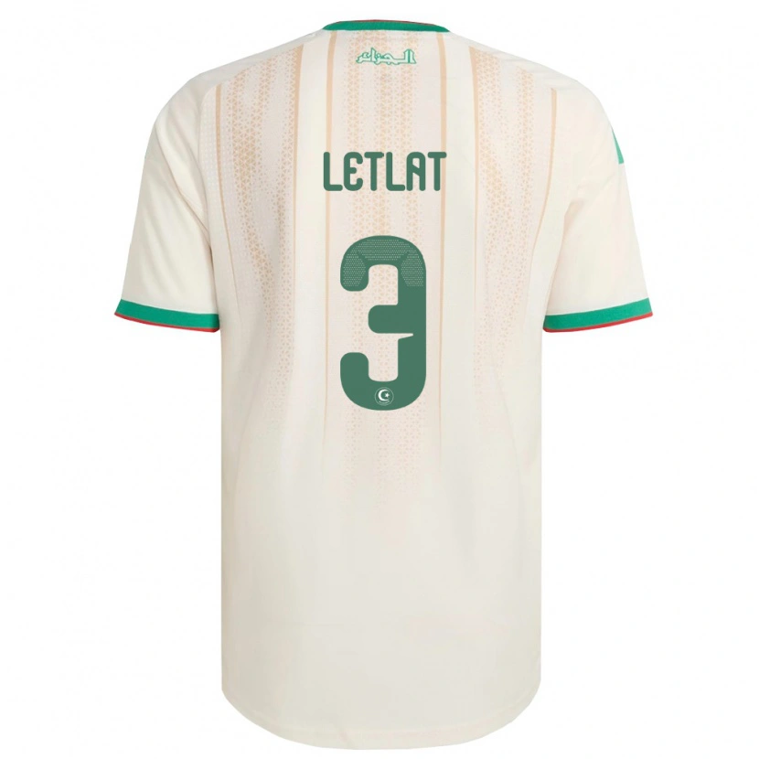 Danxen Niño Camiseta Argelia Adam Letlat #3 Marfil Verde Rojo 1ª Equipación 26-28 La Camisa