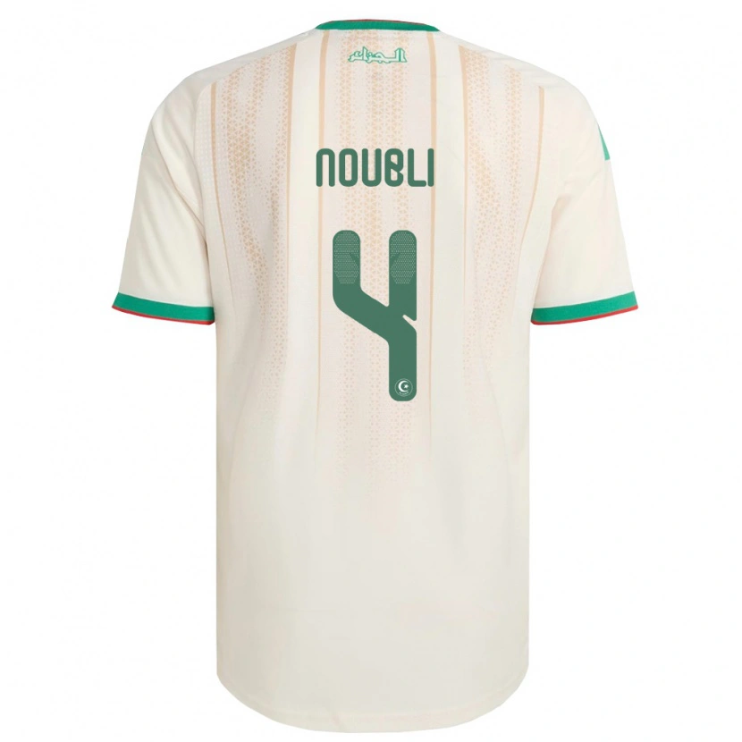 Danxen Niño Camiseta Argelia Mahmoud Noubli #4 Marfil Verde Rojo 1ª Equipación 26-28 La Camisa