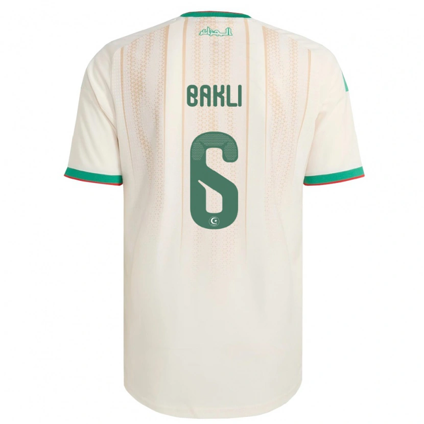 Danxen Niño Camiseta Argelia Abdeselam Bakli #6 Marfil Verde Rojo 1ª Equipación 26-28 La Camisa