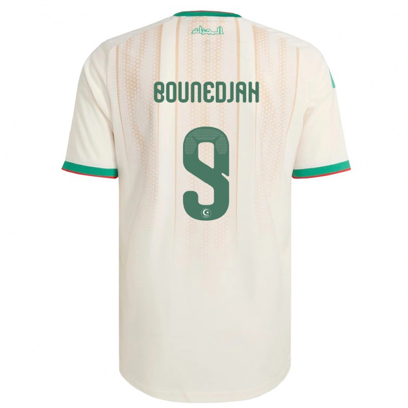 Danxen Niño Camiseta Argelia Baghdad Bounedjah #9 Marfil Verde Rojo 1ª Equipación 26-28 La Camisa