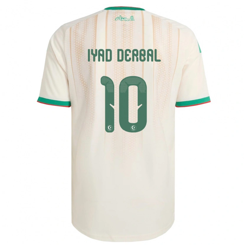 Danxen Niño Camiseta Argelia Bassem Iyad Derbal #10 Marfil Verde Rojo 1ª Equipación 26-28 La Camisa