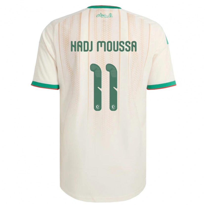 Danxen Niño Camiseta Argelia Anis Hadj Moussa #11 Marfil Verde Rojo 1ª Equipación 26-28 La Camisa