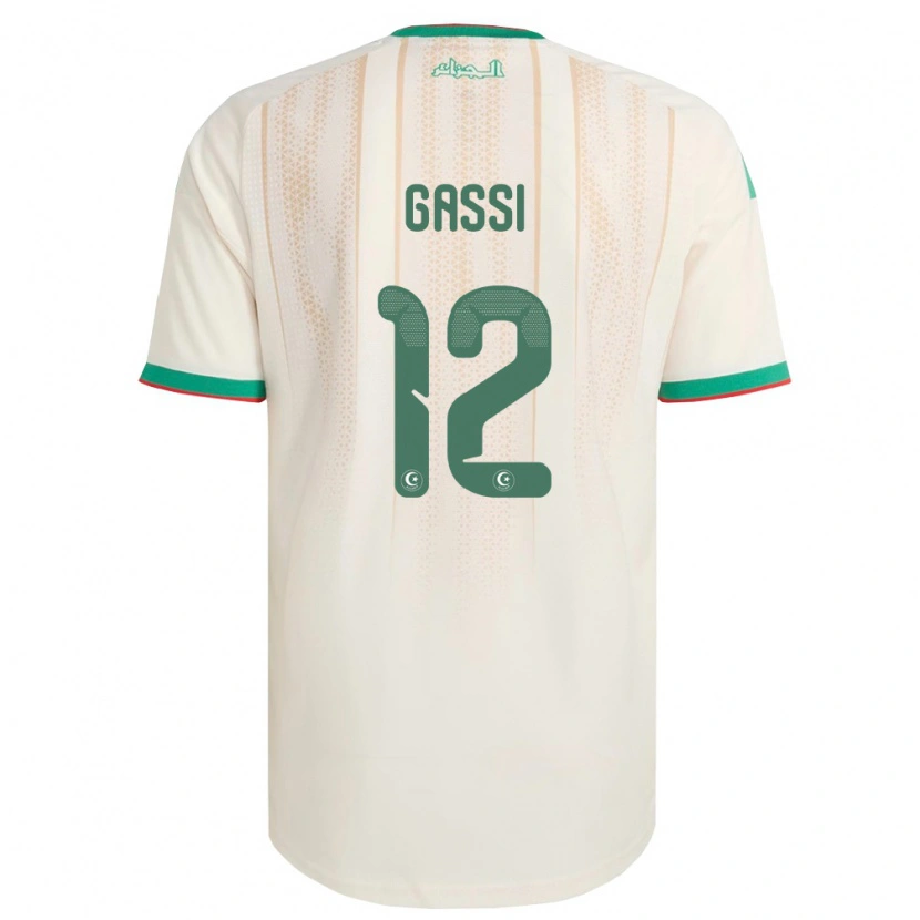 Danxen Niño Camiseta Argelia Yakoub Gassi #12 Marfil Verde Rojo 1ª Equipación 26-28 La Camisa