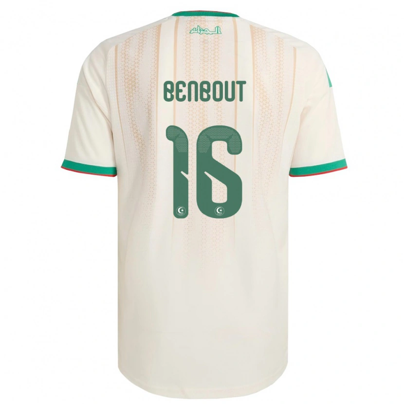 Danxen Niño Camiseta Argelia Oussama Benbout #16 Marfil Verde Rojo 1ª Equipación 26-28 La Camisa