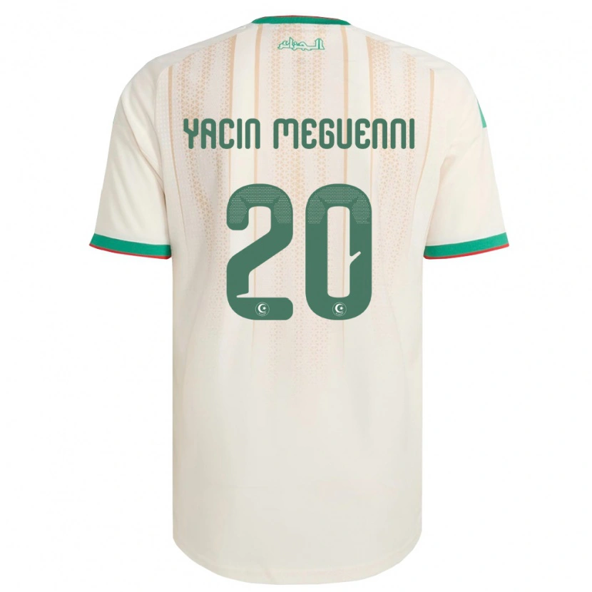 Danxen Niño Camiseta Argelia Mohamed Yacin Meguenni #20 Marfil Verde Rojo 1ª Equipación 26-28 La Camisa