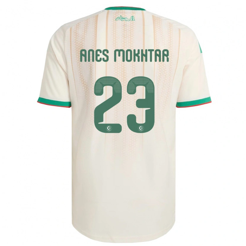 Danxen Niño Camiseta Argelia Mohamed Anes Mokhtar #23 Marfil Verde Rojo 1ª Equipación 26-28 La Camisa