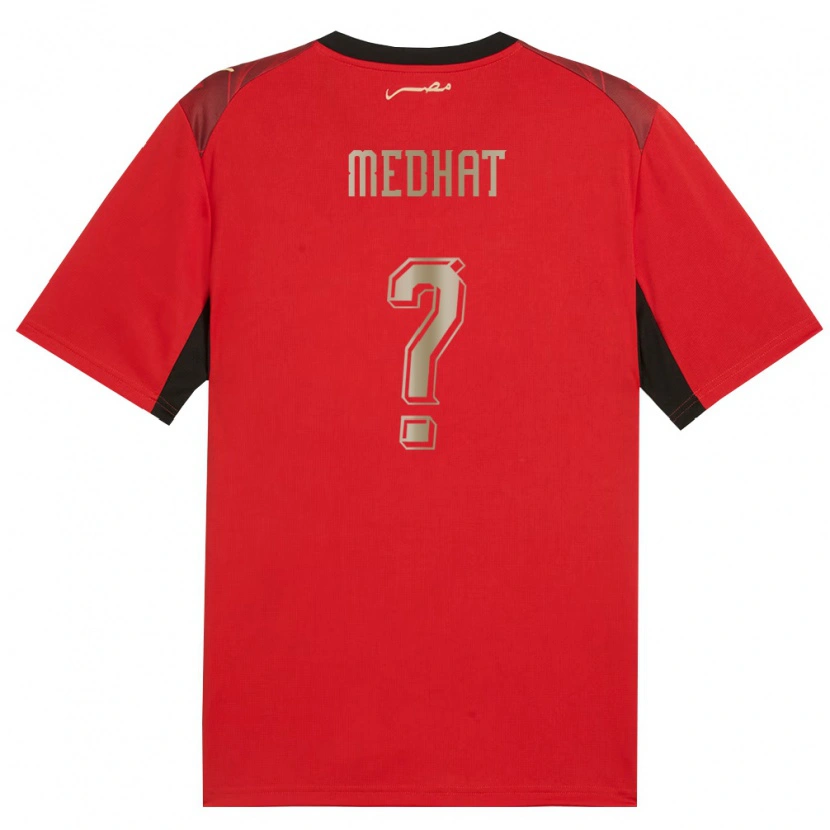 Danxen Niño Camiseta Egipto Eyad Medhat #0 Rojo Negro Oro 1ª Equipación 26-28 La Camisa