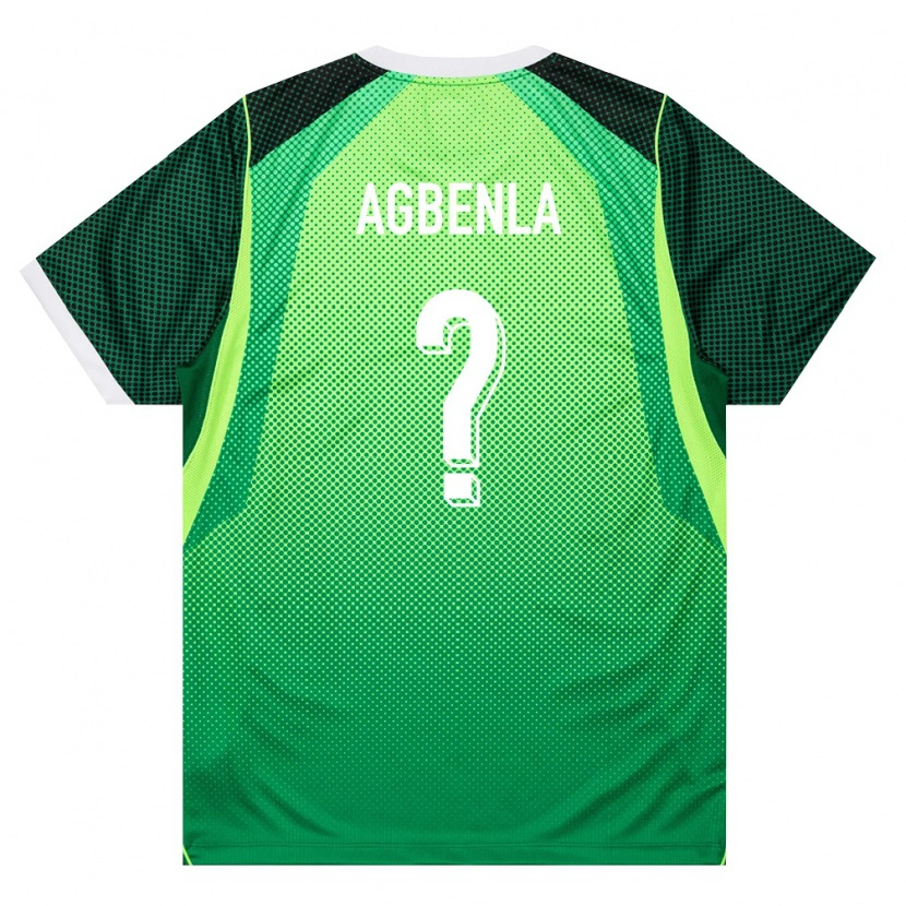 Danxen Niño Camiseta Nigeria Oreoluwa Agbenla #0 Verde Blanco 1ª Equipación 26-28 La Camisa