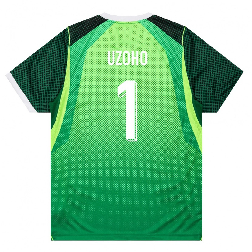 Danxen Niño Camiseta Nigeria Francis Uzoho #1 Verde Blanco 1ª Equipación 26-28 La Camisa