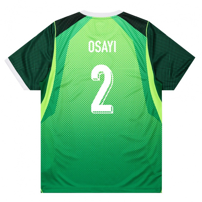 Danxen Niño Camiseta Nigeria Bright Osayi-Samuel #2 Verde Blanco 1ª Equipación 26-28 La Camisa