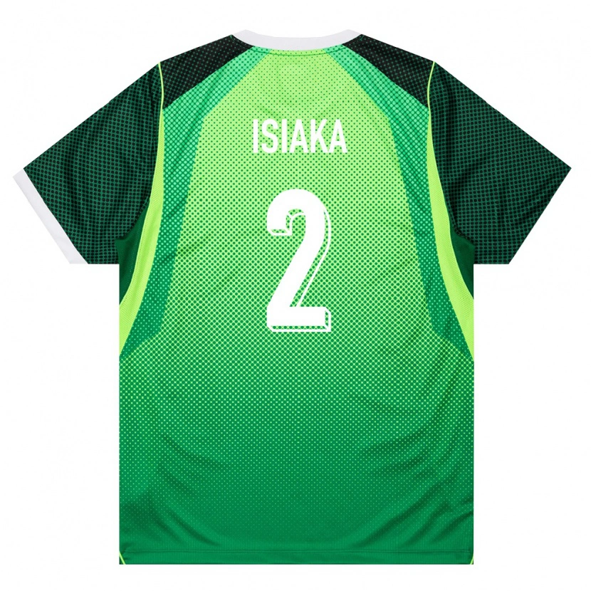 Danxen Niño Camiseta Nigeria Taiye Isiaka #2 Verde Blanco 1ª Equipación 26-28 La Camisa