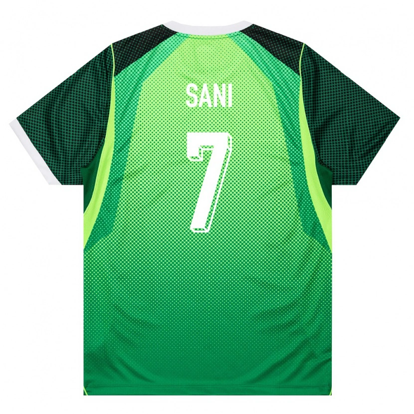 Danxen Niño Camiseta Nigeria Suleman Sani #7 Verde Blanco 1ª Equipación 26-28 La Camisa