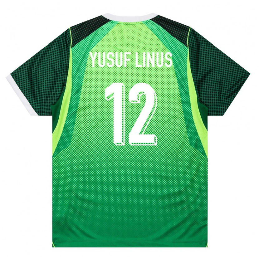 Danxen Niño Camiseta Nigeria Hope Yusuf Linus #12 Verde Blanco 1ª Equipación 26-28 La Camisa