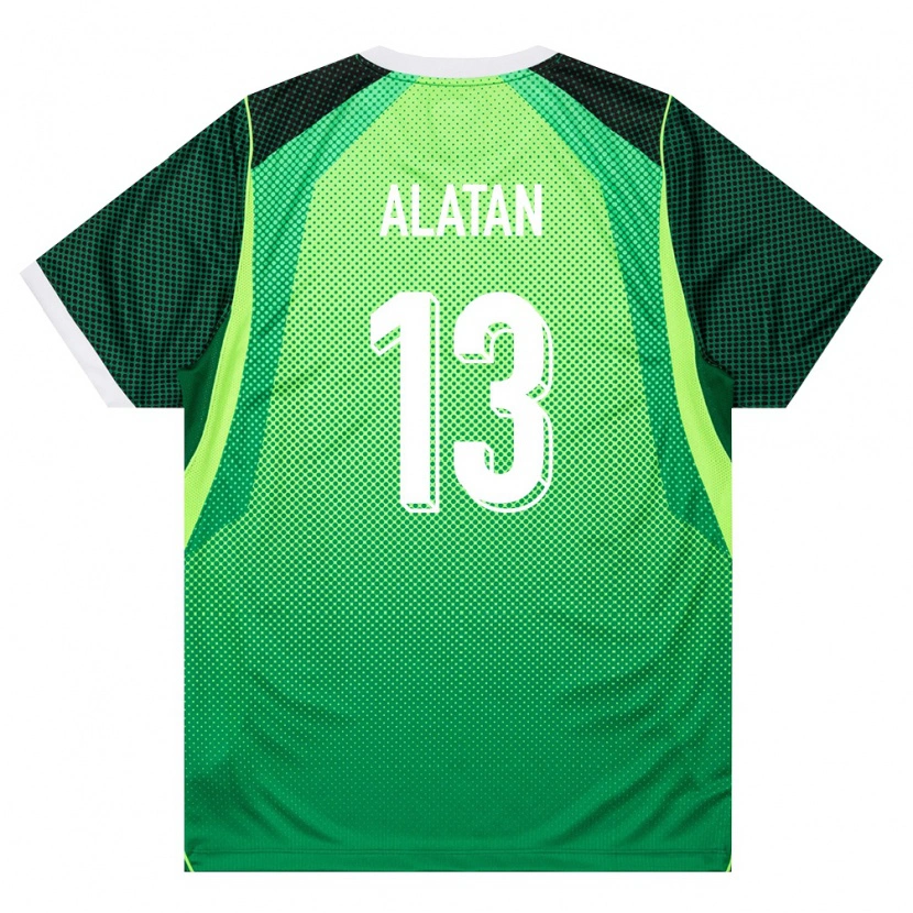 Danxen Niño Camiseta Nigeria Azuka Alatan #13 Verde Blanco 1ª Equipación 26-28 La Camisa