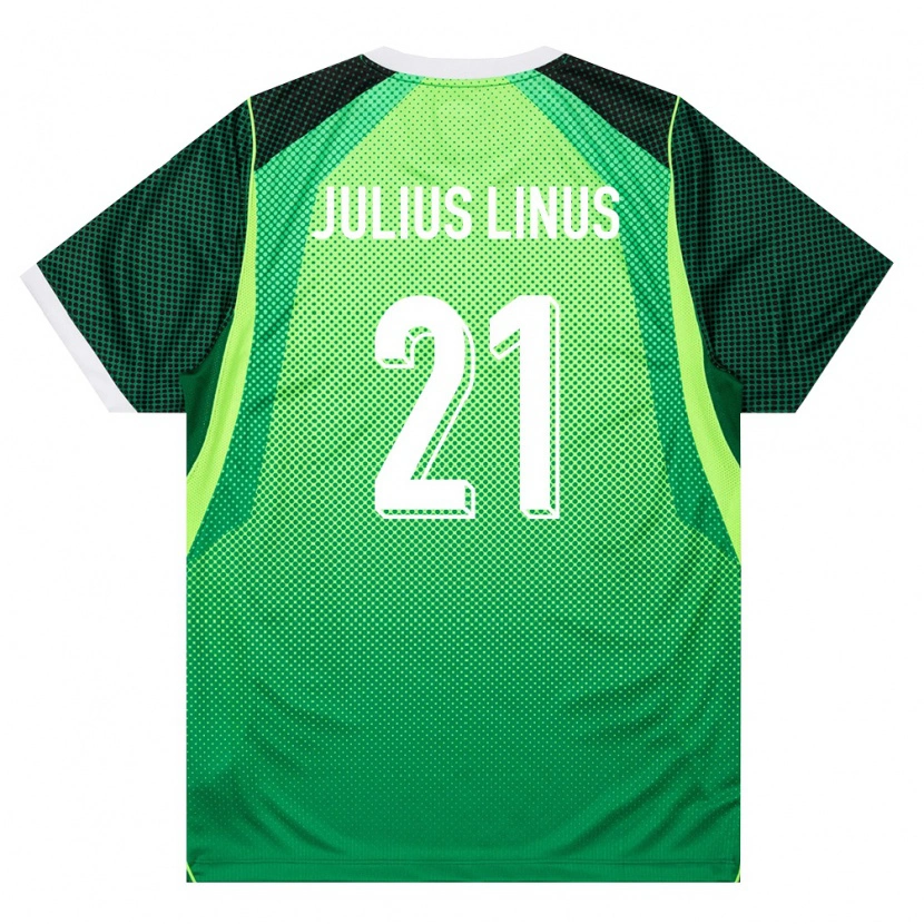 Danxen Niño Camiseta Nigeria Chijoke Julius Linus #21 Verde Blanco 1ª Equipación 26-28 La Camisa