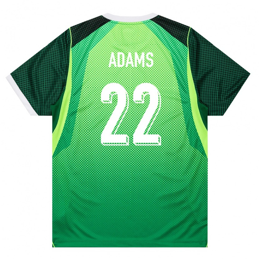 Danxen Niño Camiseta Nigeria Akor Adams #22 Verde Blanco 1ª Equipación 26-28 La Camisa