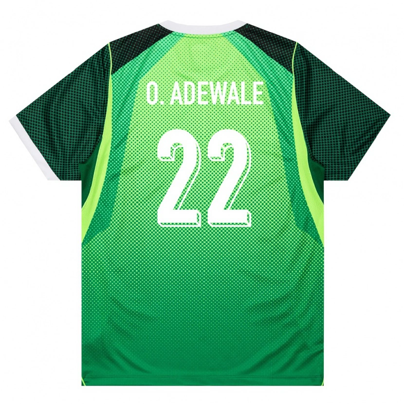 Danxen Niño Camiseta Nigeria Quadri Oluwatobiloba Adewale #22 Verde Blanco 1ª Equipación 26-28 La Camisa