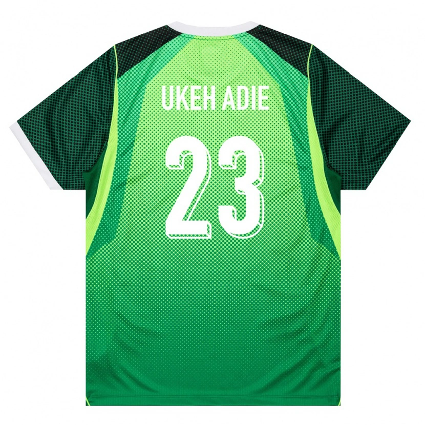 Danxen Niño Camiseta Nigeria Gift Ukeh Adie #23 Verde Blanco 1ª Equipación 26-28 La Camisa