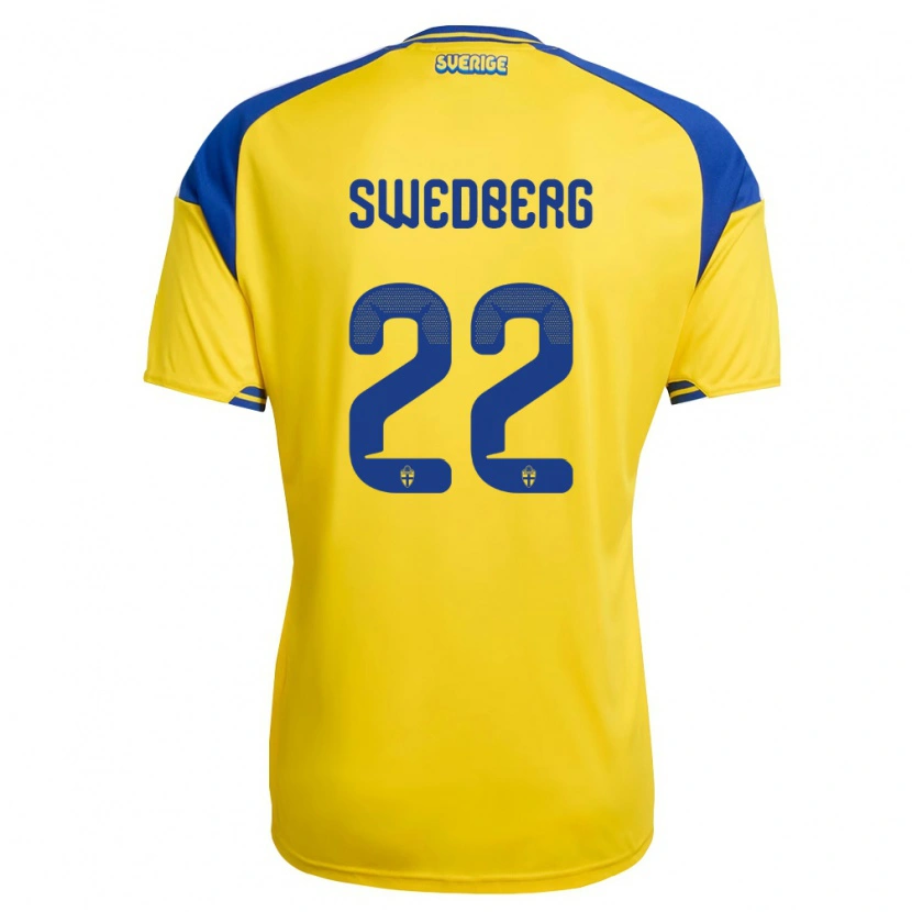Danxen Niño Camiseta Suecia Williot Swedberg #22 Amarillo Azul Blanco 1ª Equipación 26-28 La Camisa