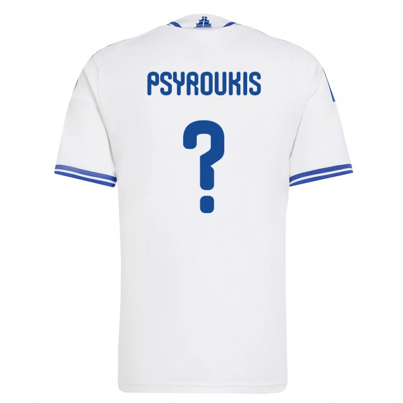 Danxen Niño Camiseta Grecia Giannis Psyroukis #0 Blanco Azul 1ª Equipación 26-28 La Camisa