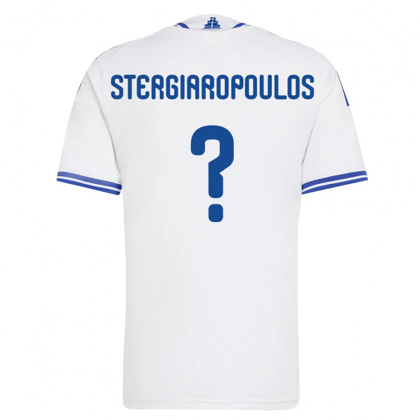 Danxen Niño Camiseta Grecia Sotiris Stergiaropoulos #0 Blanco Azul 1ª Equipación 26-28 La Camisa